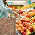 thumbnail image 3 of Floral Paisley Mandala Reusable Tote Bag - Large Capacity Durable Shopping Bag for Students, 3 of 6