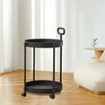 thumbnail image 5 of Home Coffee Table Movable Shelf Sofa Side Table Cart Bedside Shelf With Wheels Shelf, 5 of 5