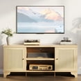 thumbnail image 3 of EDTara Wooden Rattan Tv Console Cabinet, Boho Entertainment Center With Storage Shelf, Fits 55, 65, and 70 Inch Tvs for Living Room, 3 of 9