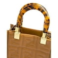 thumbnail image 5 of Fendi FF Zucca Leather Mini Sunshine Shopper Tote Crossbody Bag Caramello Brown, 5 of 6