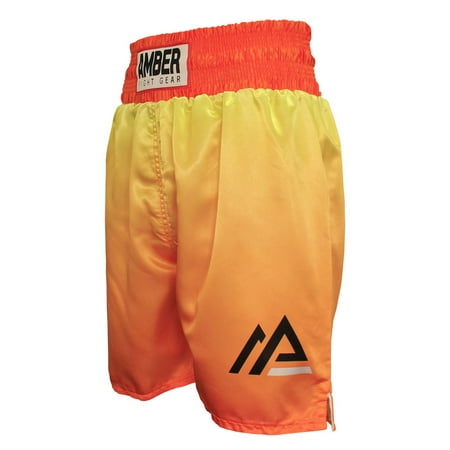 Amber Fight Gear Phoenix Pro Style Boxing Kickboxing Muay Thai MMA Training Gym Clothing Shorts Trunks Orange
