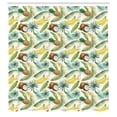 thumbnail image 2 of Ambesonne Green White Shower Curtain, Exotic Fruit Watercolor, 69"Wx75"L, Umber Pale Yellow and Ecru, 2 of 4