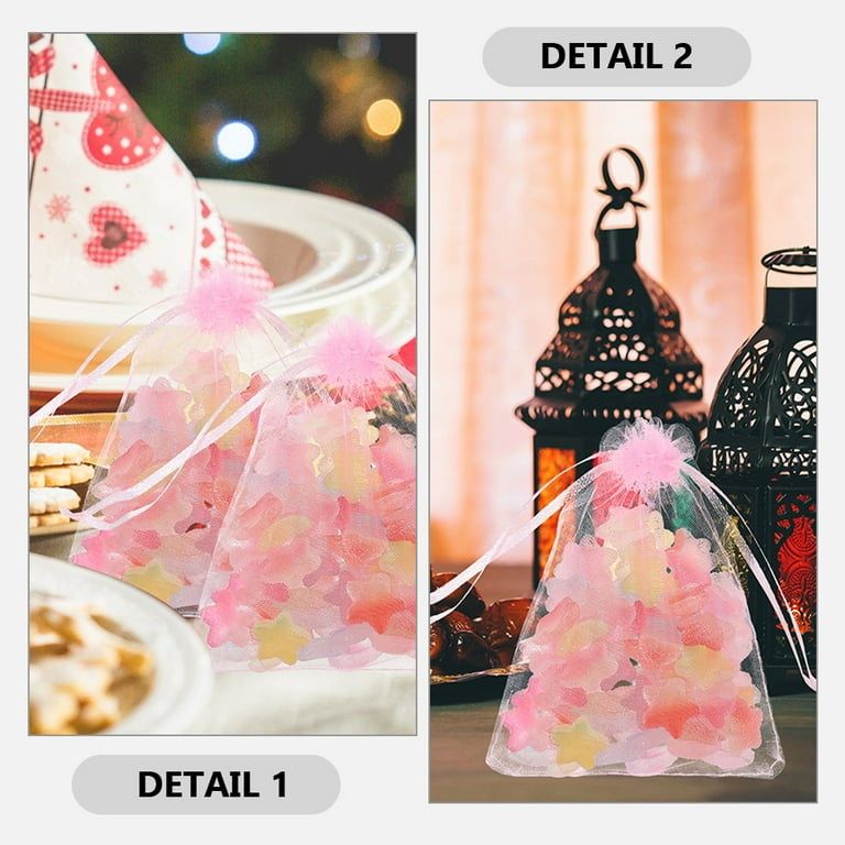 100 Pcs Baptism Gift Bag Goodie Bags Drawstring Gift Bags Earring