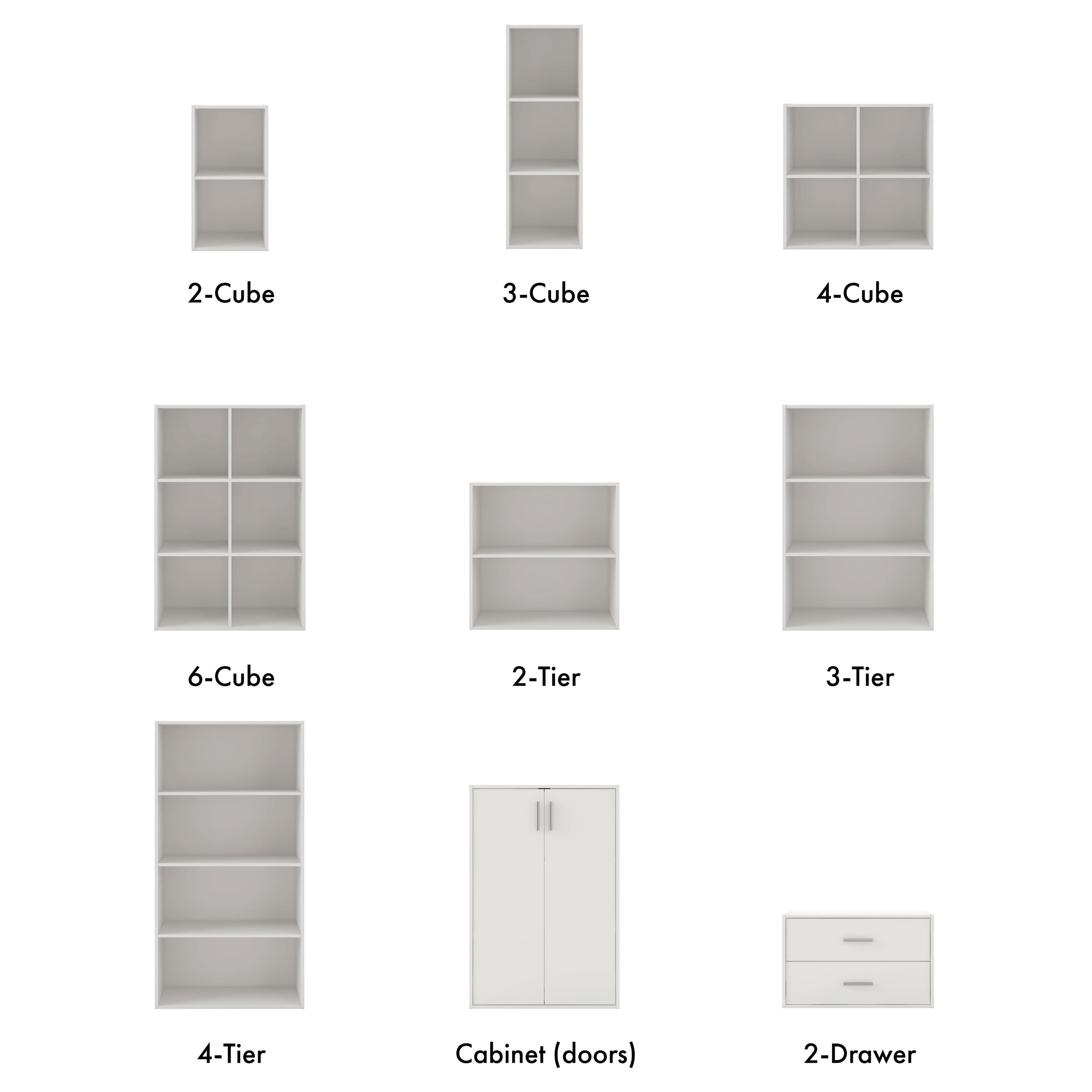Furniture of America Brooks Stackable 4-Tier Wood White Bookcase