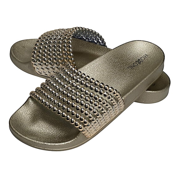 Roxoni Womens Slide Sandals Rose