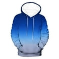 thumbnail image 5 of Hoodies for Men Gradient Printed Sweatshirt Blouse with Pocket Pullover Tops Drawstring Hooded Sweatshirt Sports Activewear Loose Fit Sweatshirts Casual Fall Hoodie Holiday Party Blouses, 5 of 6