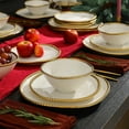 thumbnail image 2 of Christian Siriano Akoya 24-Piece Dinnerware Set Porcelain, White, 2 of 7