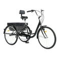 thumbnail image 5 of PRIJESSE 26inch Adults Tricycle 7-Speed w/ Basket Three Wheel Bike for Until 95 (Black), 5 of 10