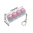 thumbnail image 5 of 4-in-1 Keyboard Fidget Keychain, Pressable Button Stress Reliever Toy, Portable Office School Anxiety Relief Gift for Adults Kids, 5 of 8