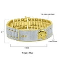 thumbnail image 2 of Mens Zodiac Sign Astrology Horoscope Leo Lion 14K Gold Finish Simulated Diamond Bracelet 8.5'', 2 of 6