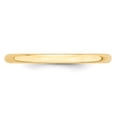 thumbnail image 3 of 14k Yellow Gold 2mm Lightweight Half Round Wedding Band Size 9.5, 3 of 5