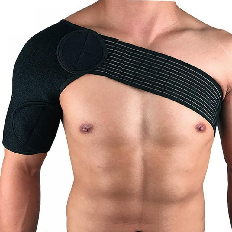 Shoulder Brace for Men and Women Single Shoulder Support Wrap Adjustable  Compression Brace