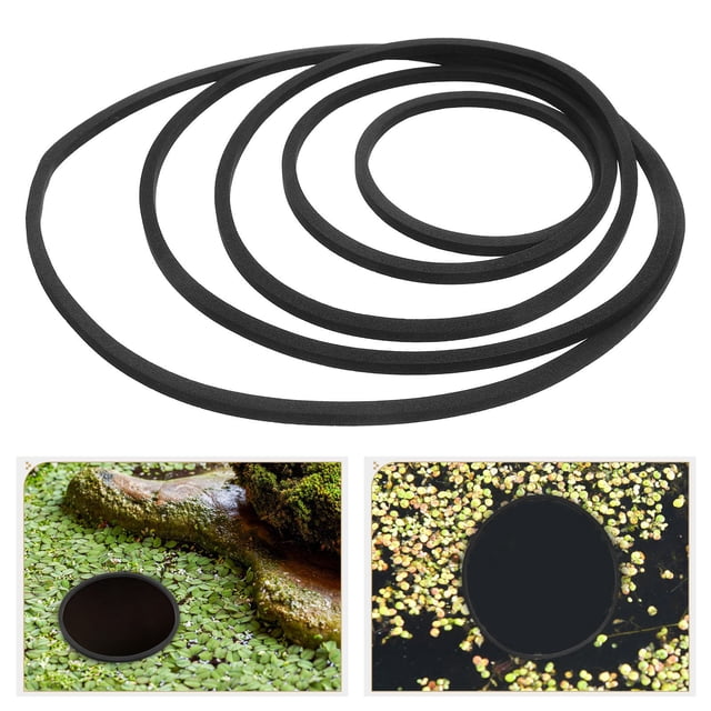 Raindrops 15Pcs Floating Decorative Aquarium Plant Rings Black for Fish Feeding and Water Balance