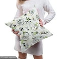 thumbnail image 4 of Ambesonne Tea Party Fabric by the Yard Upholstery, Doodle Hearts, 3 Yards, Black White Green, 4 of 4