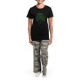 thumbnail image 4 of CafePress - Irish Shamrocks Women's Dark Pajamas - Women's Short Sleeve Print T-Shirt and Pants Dark Cotton Pajama Set, 4 of 7