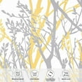 thumbnail image 5 of DriftAway Tree Branch Abstract Ink Printing Lined Thermal Insulated Window Curtain Valance Rod Pocket 52 Inch by 18 Inch Plus 2 Inch Header Yellow, 5 of 7