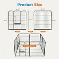 thumbnail image 3 of JOINSUN 8-Panel Metal Pet Fence with Door, Foldable 32" Dog Playpen for Indoor Outdoor Training, 3 of 3