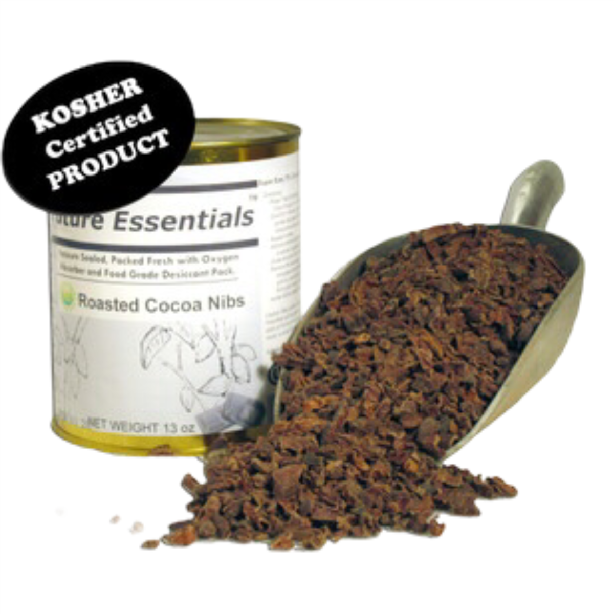 12 Cans Pack - Future Essentials Canned Roasted Cocoa Nibs Emergency Survival Emergency Food Supply, Freeze-Dried Survival-Food Disaster Kit, Camping Food, Shelf Life 10 Years #2.5 / 13oz/Can