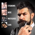 thumbnail image 4 of Juego de cepillo para barba para hombres y peine para barba con tijeras para bigote, kit de aseo, cepillo de cerdas de jabalí natural, peine de madera de doble acción y bolsa de viaje, ideal para rega, 4 of 6