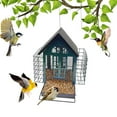 thumbnail image 4 of sruoe Bird Feeder, Hanging Bird Feeder Tray, Bird Houses Feeders Outdoor, Cardinal Bird Feeder, Hopper Feeder, Small Large Bowl Wild Bird Feeders for Garden Decor, Metal, 4 of 6