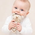 thumbnail image 4 of Rattle Teething Toy Organic Cotton Soft Bear Shaped Handheld Soothing Stick 7.1 Inch 1 Pack BPA Free Chewable Sensory Toy for Newborn Infant Toddlers Shower Birthday Gift, 4 of 4