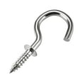 thumbnail image 3 of Uxcell 0.8" Small Screw Eye Hooks Self Tapping Screws Carbon Steel Silver 60Pcs, 3 of 5
