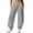 Gray, variant on Palazzo Pants for Women,Women's Sports Pants Jogging Pants with Pockets Loose and Tight Bottom Mid Waist Exercise Casual Pants White S