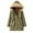 Army Green, variant on Women's Hooded Winter Coat Long Warm Fleeced Lined Long Jackets Thicken Zip Up Faux Fur Hooded Parka Coat with Pockets Pink 3XL