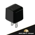 thumbnail image 3 of Scosche HPDC20 PowerVolt 20W Mini Cube USB-C Fast Charger, Wall Adapter for Phone, 4X Faster Power Charge, Portable Outlet Plug, Black, 3 of 6