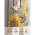 thumbnail image 6 of Farmhouse Sunflowers Sheer Curtains 96 Inch Length 2 Panels Set Window Treatments, Rustic Barn Doors Flowers Butterfly Wooden Rod Pocket Semi Curtains for Living Room/Bedroom/Kitchen, 104"W x 96"L, 6 of 7