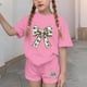 thumbnail image 3 of Vestido de manga corta para niños Día de San Patricio impreso de dos piezas Conjunto de cuello redondo con pantalones cortos, blusa de manga corta, 3 of 6