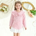 thumbnail image 4 of vdgthytj Girls Button down Shirts Kids Plaid Cute Ruffle Collared Long Sleeve Casual Spring Summer Tops Blouse, 4 of 7