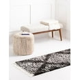 thumbnail image 3 of Rugs.com Serenity Shag Collection Rug – 6 Ft Runner Black And White Shag Rug Perfect For Hallways, Entryways, 3 of 9
