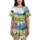 thumbnail image 1 of Fotbe Pasture Cow Conjunto de Pijama Estampado para Mujer, 2 Piezas, Ropa de Dormir con Camiseta de Manga Corta y Shorts Suaves-3X-Large, 1 of 6