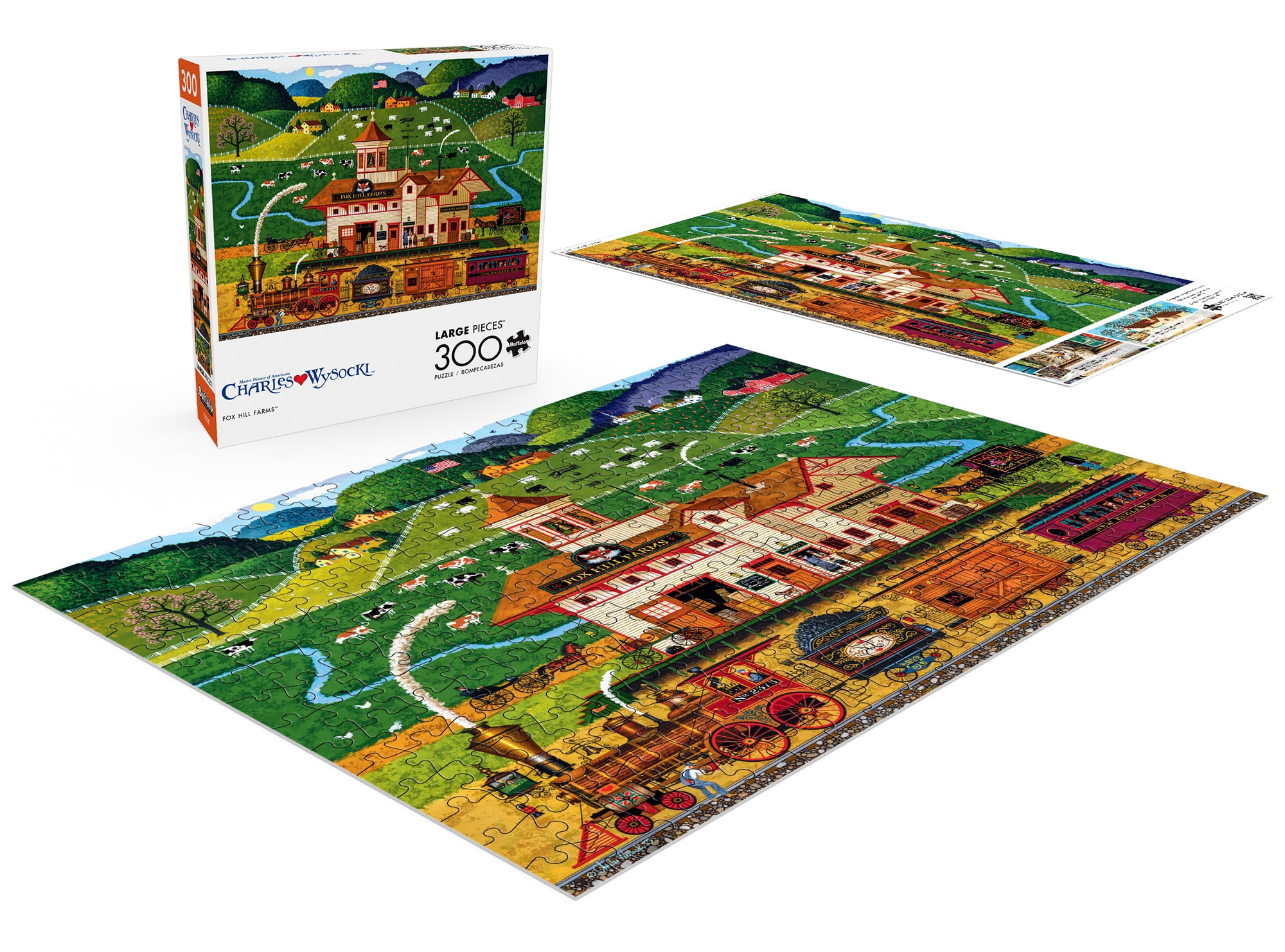 Buffalo Games 300-Piece Fox Hill Farms Interlocking Jigsaw Puzzle for Adults Ages 14+
