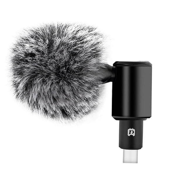 Micrófono de condensador Micrófono de teléfono para entrevistas Repuestos Accesorios Durable USB tipo C