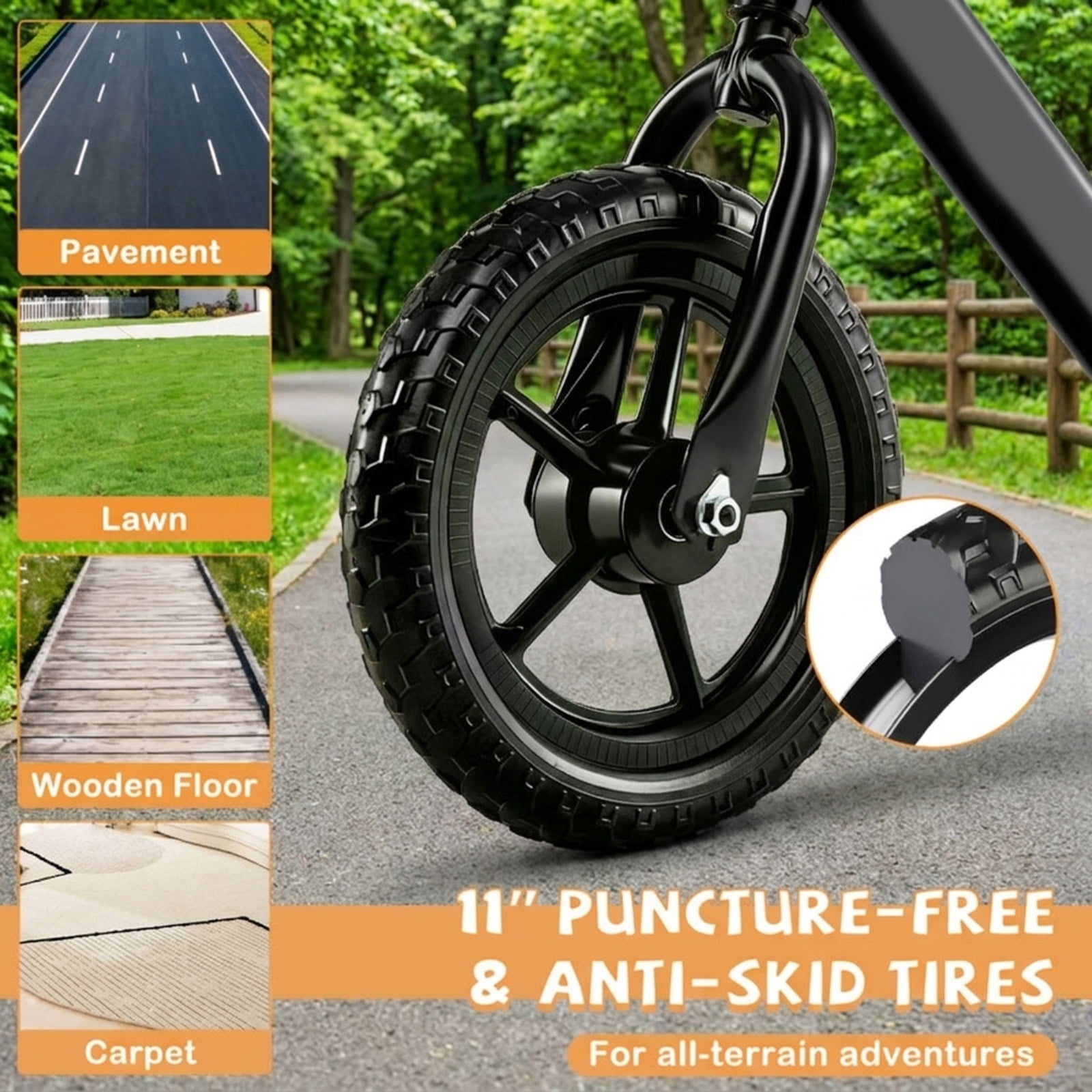 Redsmile Toddler Balance Bike for Ages 2-5, No Pedal Training Bike with Adjustable Seat and Handlebar, Lightweight Kids Balance Bike, Black