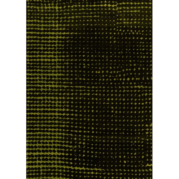 Ahgly Company Indoor Rectangle Abstract Yellow Modern Area Rugs, 2' x 3'