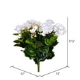 thumbnail image 2 of Vickerman 17.5" Artificial White Polyester Geranium Bush X 12, 2 of 4