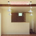 thumbnail image 4 of KAYYELAMP 1 Pcs Ceiling Light Convert Pendant E26 Base Connections Dia 13.7" White Metal Shade 3.2ft Cord Conversion Kit for E26 Spot Lamp Modern Style, 4 of 4