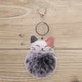 thumbnail image 1 of Mohdy Plush Pom-Pot Keychain Cat Keychain Black,Cute and Fashionable Keychain Bag Charming Car Keychain Toy Keyring Doll Toy Handmade Cat Plush Ball Keychain,Material:Plush, 1 of 4