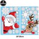 thumbnail image 3 of Adornos navideños Adhesivos navideños para ventanas de vidrio de doble cara reutilizables Adhesivos para ventanas de vacaciones de invierno Calcomanías Decoración del hogar para niños, 3 of 5
