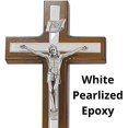 thumbnail image 6 of Jeweled Cross JC-7121-E Crucifix - Pearlized White, 6 of 7