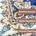 thumbnail image 6 of SUSUZI 5.3' x 7.5' Area Rug Boho Living Room Rug, Washable Low Pile Non Slip Carpet for Bedroom, Dining Room, Retro Area Rug Indoor, Blue, 6 of 10