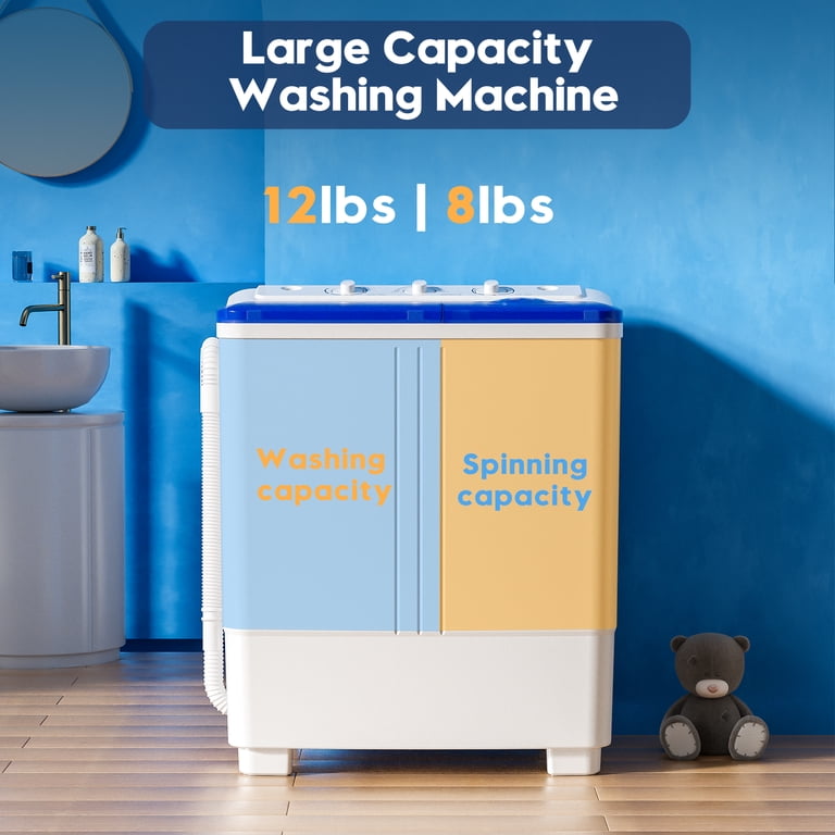 Auertech Portable 20lbs Twin Tub Washer with Drain Pump - Walmart.com