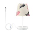 thumbnail image 3 of Pink Black Blue Butterflies LED Desk Lamp Table Lamp USB Bedside Nightstand Small Lamp for Bedroom Living Room Kids Room, 3 of 8