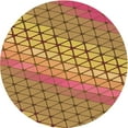 thumbnail image 1 of Ahgly Tapis Rond Lavable en Machine Intérieur Transitionnel Rouge Châtaigne, 5 Pieds Rond, 1 of 7