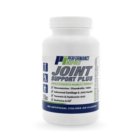 Performance Inspired Nutrition - Joint Support Plus - Glucosamine & Chondroitin - Turmeric - BioPerine & Boswellia - Joint Discomfort Relief - 90 Count
