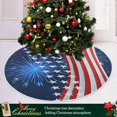 thumbnail image 6 of FMSHPON American Flag Tree Skirt Independence Day Xmas Christmas Tree Skirt Stand Mat for Holiday Party Decoration Indoor Outdoor 36 inches, 6 of 6