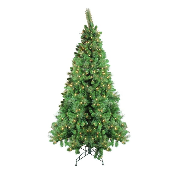 Northlight Clear Incandescent Green Hinged Spruce Christmas Trees, 7.50'